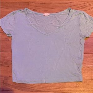Blue cropped tee